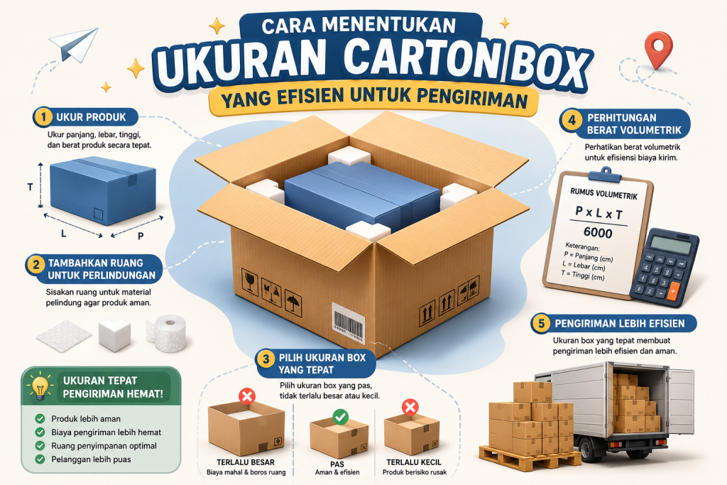 Cara Menentukan Ukuran Carton Box yang Efisien untuk Pengiriman