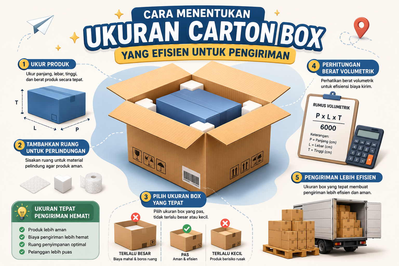 You are currently viewing Cara Menentukan Ukuran Carton Box yang Efisien untuk Pengiriman