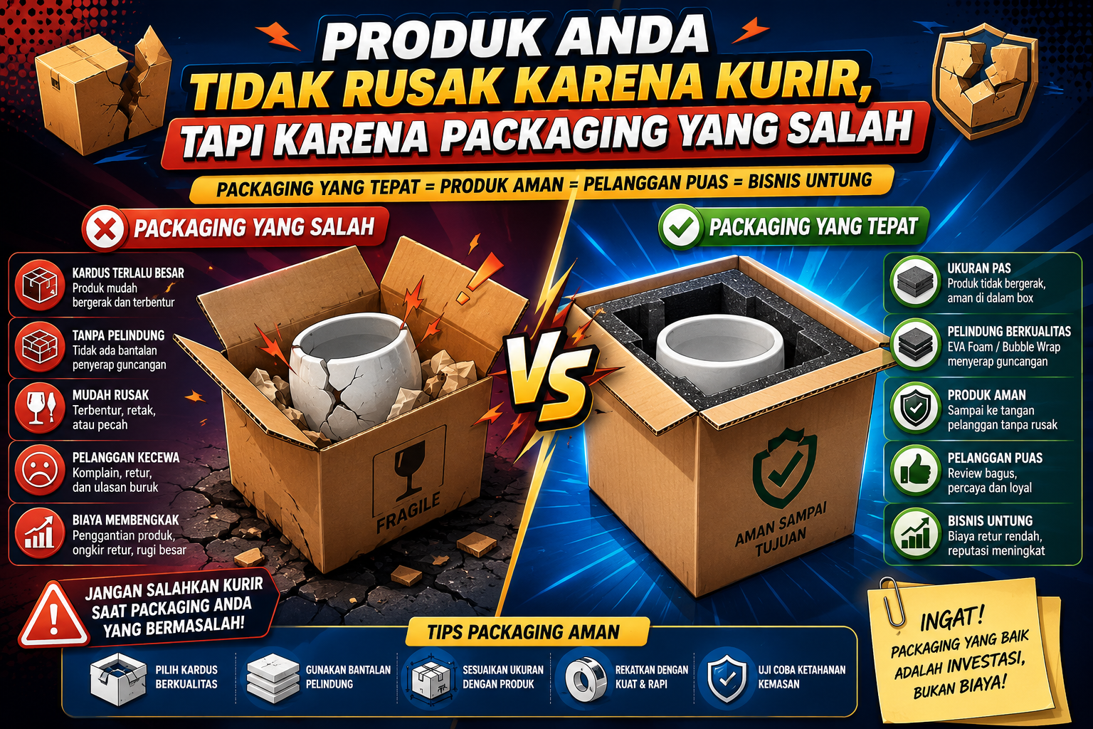You are currently viewing Produk Anda Tidak Rusak Karena Kurir, Tapi Karena Packaging yang Salah