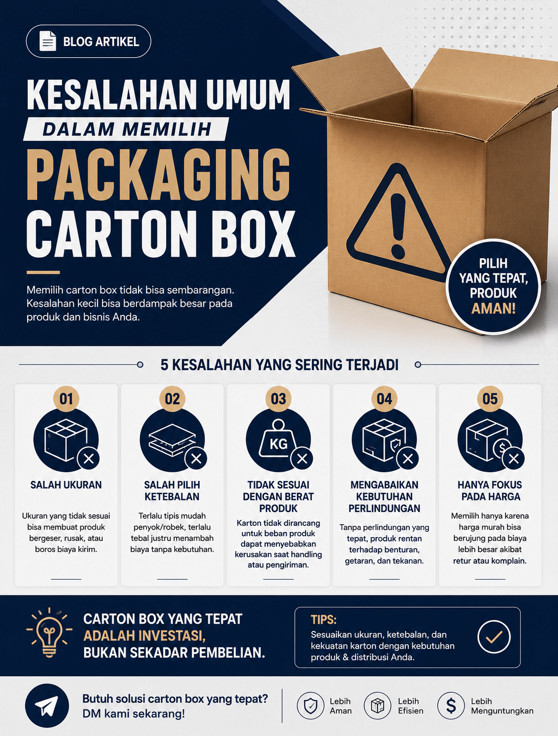 You are currently viewing Kesalahan Umum dalam Memilih Packaging Carton Box