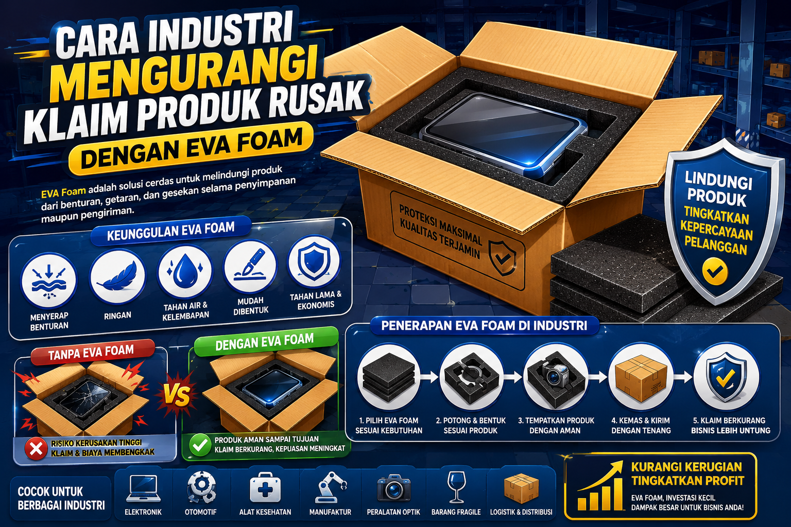 You are currently viewing Cara Industri Mengurangi Klaim Produk Rusak dengan EVA Foam